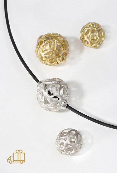 Kugelanhänger Silber Gold