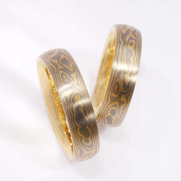 Eheringe mokume gane